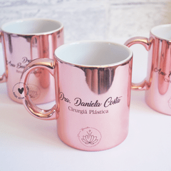 Caneca Espelhada Rose - Personalizada