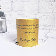Caneca Glitter Dourada - comprar online