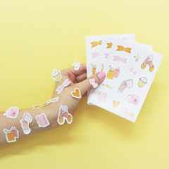 Cartela de Adesivos - Personalizada - Mimare Design & Papelaria Personalizada.