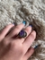 Anillo de alpaca con piedra Amatista en punta