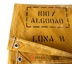 LONA ENCERADO PARA CAMINHÃO - 100% ALGODÃO - FIO Nº 08 - IMPERMEÁVEL - C/ HIDROREPELÊNCIA - MED. 11X2.50 ( SEM ACABAMENTO)