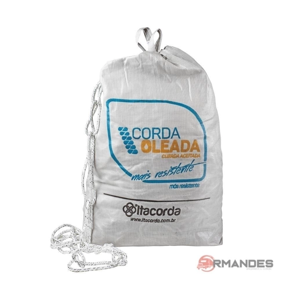 Corda Poliéster Oleada 8mm Amarrar Carga Caminhão 250mt Branca