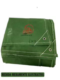 LONA ENCERADO PARA CAMINHÃO - 100% ALGODÃO - FIO Nº 08 - IMPERMEÁVEL - C/ HIDROREPELÊNCIA - MED. 5X3 - ORMANDES COMERCIO DE ENCERADOS E CORDAS