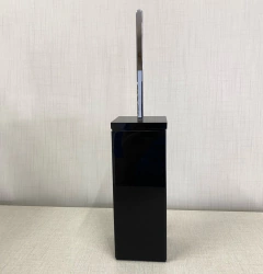 Porta escova sanitária preto com cromado