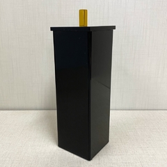Porta escova de dentes preto com dourado