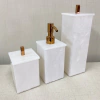 Kit 3 peças Branco perolado com Red Gold - comprar online