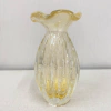 Murano cristal moringa fru-fru com pó de ouro 24k M