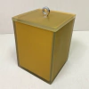 Lixeira cristal dourado fosco com cromado