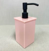 Saboneteira rosa chá com preto fosco