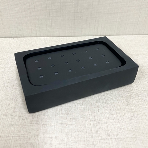 Saboneteira de Barra Bancada Preta Fosca - comprar online