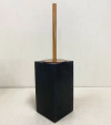 Porta escova sanitária em resina preto com Red gold