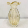 Murano cristal moringa fru-fru com pó de ouro 24k G