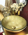 Cuba de vidro redonda Ouro 40cm ø 3747 - comprar online