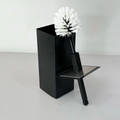 Porta escova sanitária inox preta fosca - comprar online