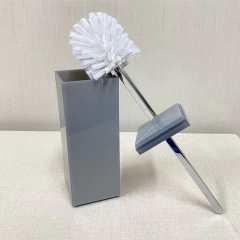 Porta escova sanitária cinza perolado com cromado - comprar online