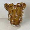 Murano aspende com pó de ouro 24k Âmbar