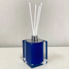 Porta difusor em resina cristal azul escuro com cromado