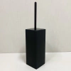 Porta escova Sanitária em resina Preto fosco com Preto fosco