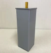 Porta escova de dentes cinza perolado com dourado