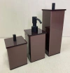 Kit 3 peças chocolate perolado com preto fosco