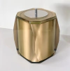 Lixeira valência cristal new gold com cromado