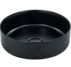 Cuba de apoio redonda preta fosca 38cm Ø - comprar online
