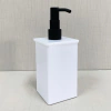 Saboneteira branca com preto fosco