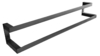 Toalheiro 60cm duplo Preto Fosco Metric