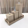 Kit 3 Peças bege Garda com Cromado com bandeja 28x11