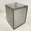 Lixeira cristal prata com cromado - comprar online