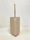 Porta escova sanitária em resina cristal cappuccino com redgold