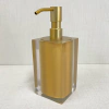 Saboneteira em resina cristal dourado com dourado fosco