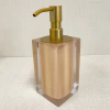 Saboneteira em resina Cristal Champagne com Dourado Fosco
