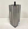 porta escova de dentes em resina cristal prata com preto fosco