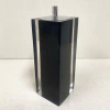 porta escova de dentes em resina cristal preto com cromado