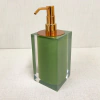 Saboneteira em resina Cristal Verde Musgo com RedGold