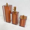 Kit de banheiro 3 peças em resina Cristal Red Gold com Red Gold