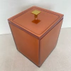 Lixeira Cristal Red Gold com dourado