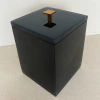 Lixeira Cristal Preto com Red Gold