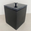 Lixeira Cristal Preto com Preto Fosco