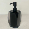 saboneteira valência em resina cristal preto com preto fosco