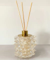 Porta difusor murano cristal com dourado com pó de ouro 24k com dourado