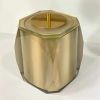 Lixeira valência cristal new gold com dourado