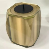 Lixeira valência cristal new gold com preto fosco