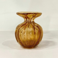 Murano Âmbar com pó de ouro 24k Iris