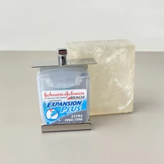 porta fio dental madrepérola com cromado - Via Bagno | Boutique de Banho 