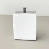 porta fio dental branco com cromado resina/inox