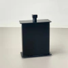 porta fio dental preto inox