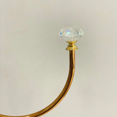 Toalheiro dourado com cristal - comprar online