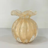 Murano champagne trouxinha/ fru-fru com pó de ouro 24k P